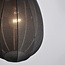 Suspension japandi à 3 lumières avec lanternes en tissu noir - Fabrica