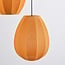 Suspension Fabrica 3 lumières - lampions en tissu orange