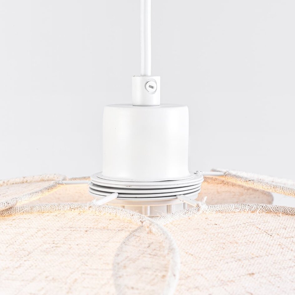 Suspension Floral - beige avec pétales en tissu