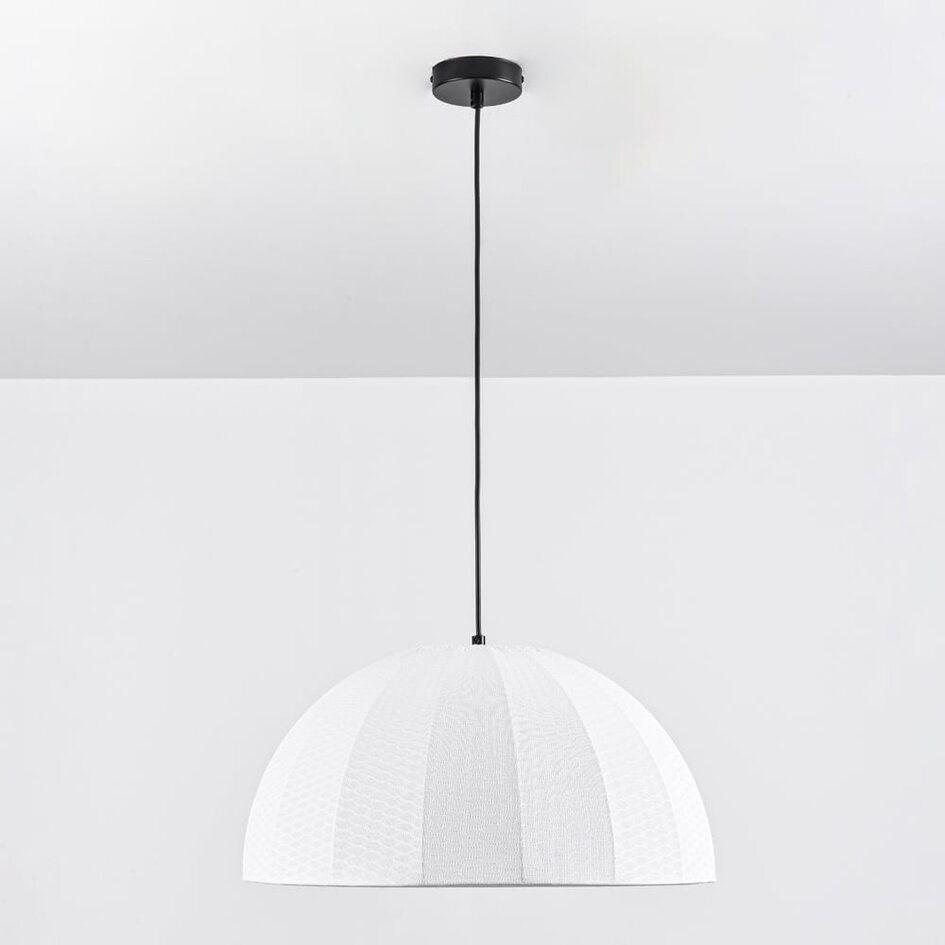 Suspension Karan - abat-jour en tissu naturel