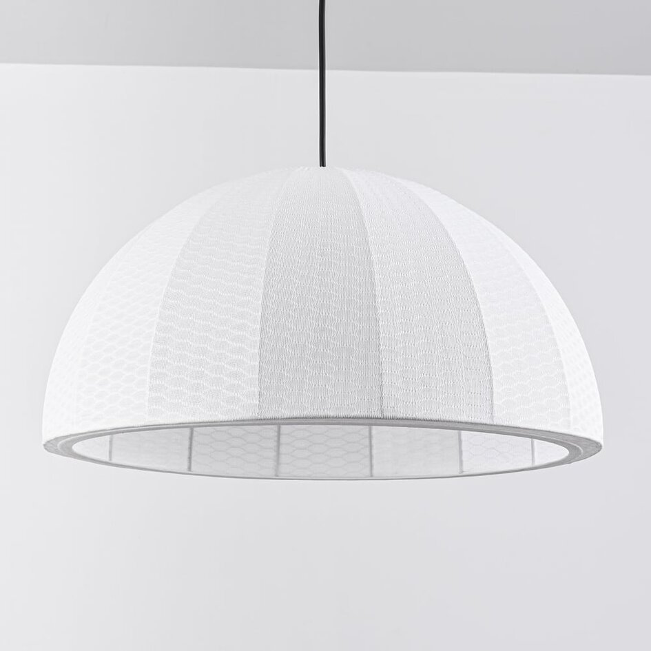 Suspension Karan - abat-jour en tissu naturel