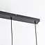 Suspension Palaio 4 lumières - noir et verre fumé