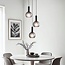 Suspension moderne en verre mat gris, 3 lumières - Brinati