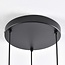 Suspension moderne en verre mat gris, 3 lumières - Brinati
