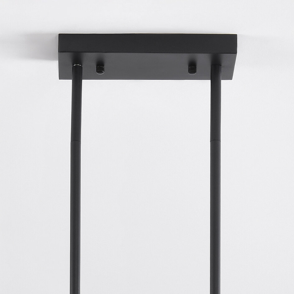 Suspension industrielle 4 lumières Zagreb cage noire