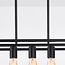 Suspension industrielle 7 lumières Zagreb cage noire