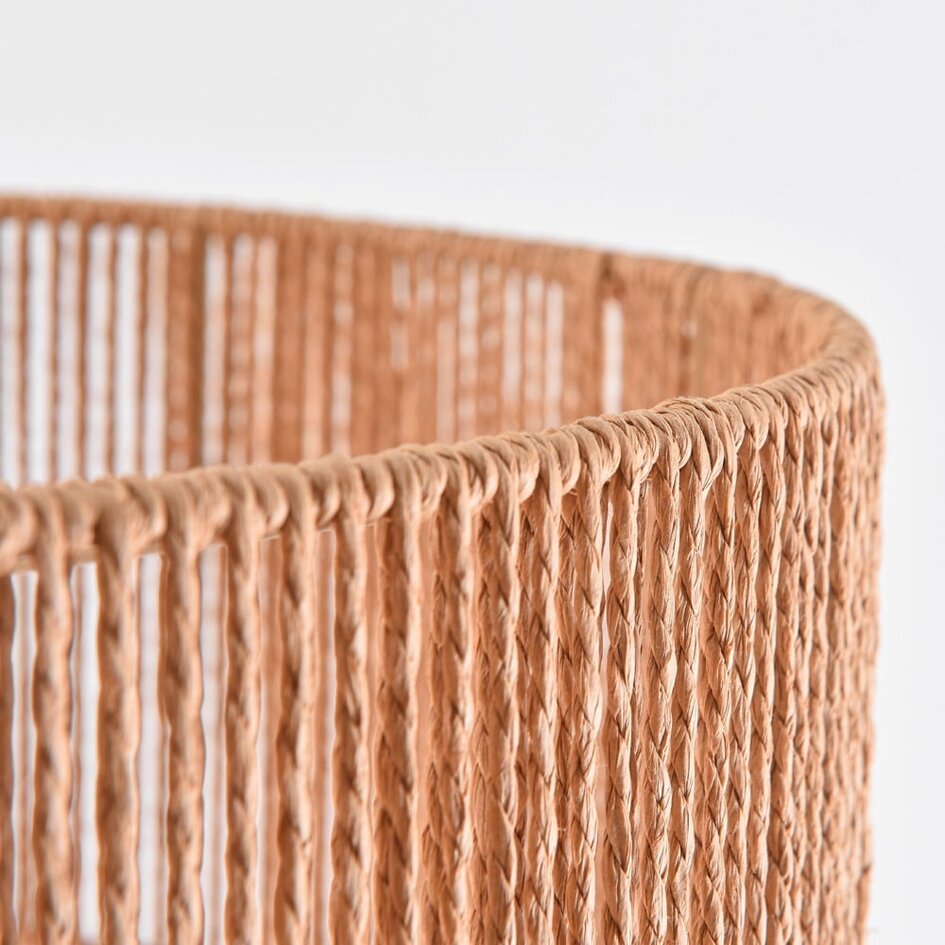 Lampadaire réglable avec abat-jour naturel - Bask