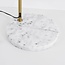 Lampadaire Bask réglable avec abat-jour naturel - laiton