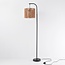 Lampadaire arc Reed - abat-jour naturel