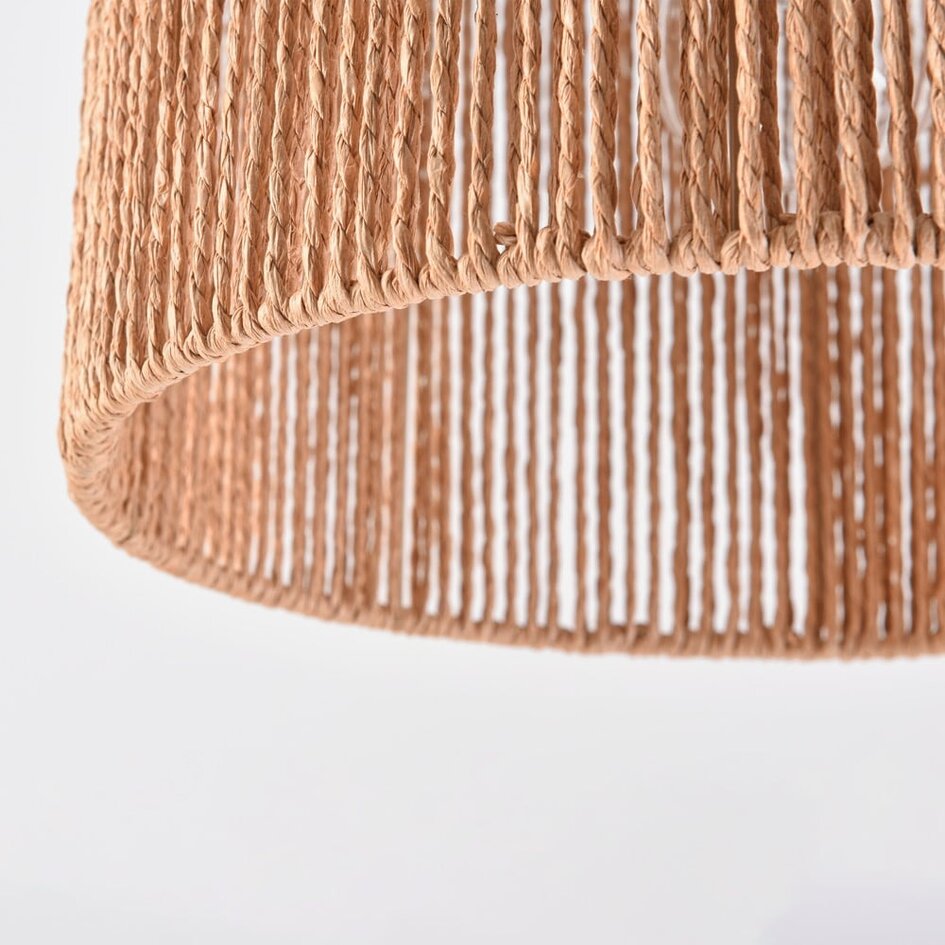 Lampadaire arc Reed - abat-jour naturel