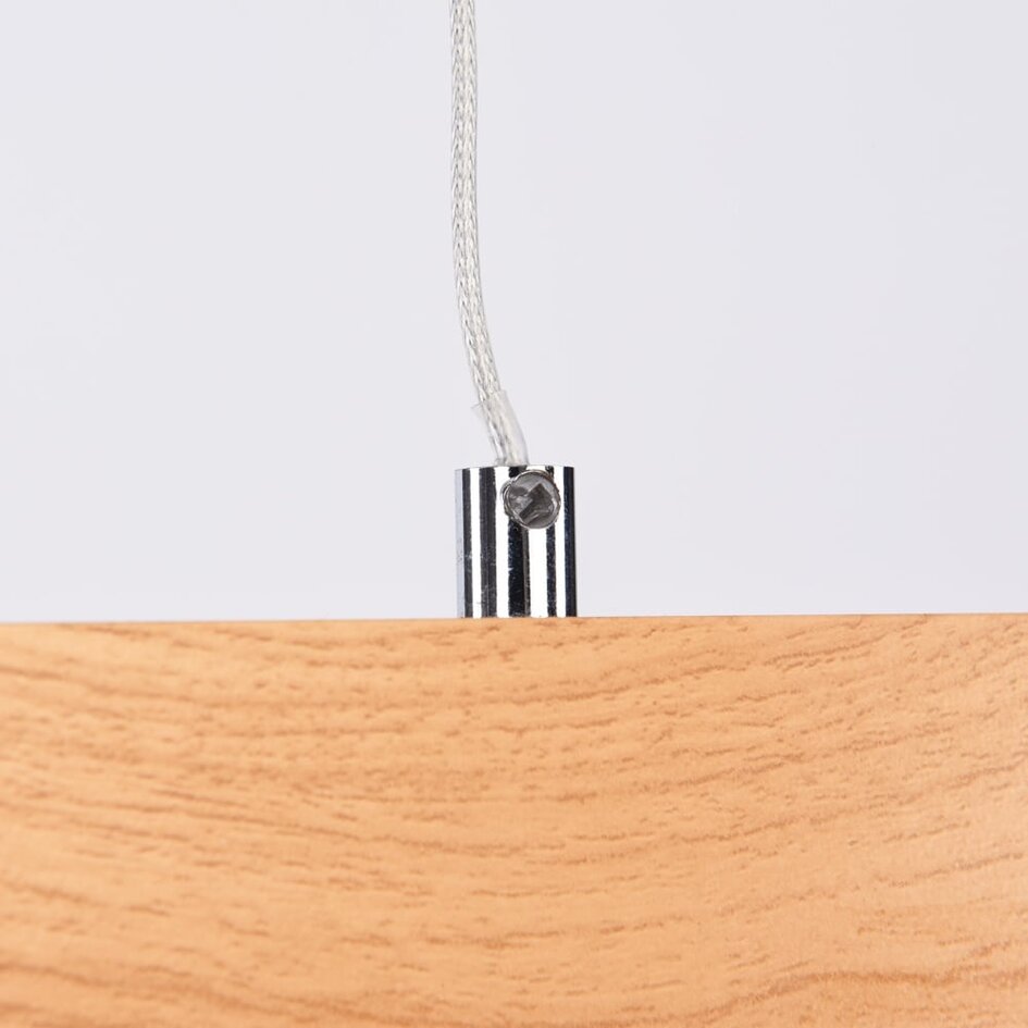 Suspension minimaliste intelligente Ami avec Wi-Fi et LED intégrées - effet bois