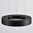 Suspension moderne Roundy en métal noir mat