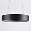 Suspension moderne Roundy en métal noir mat