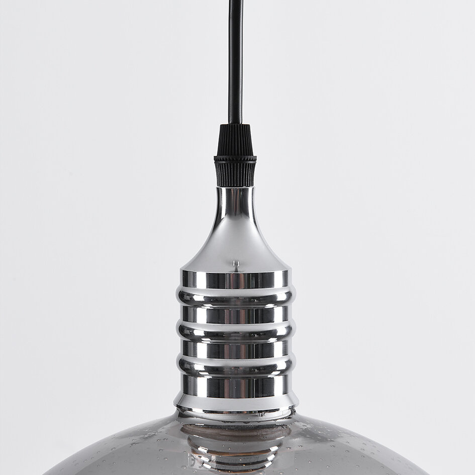 Suspension design London - verre fumé effet miroir