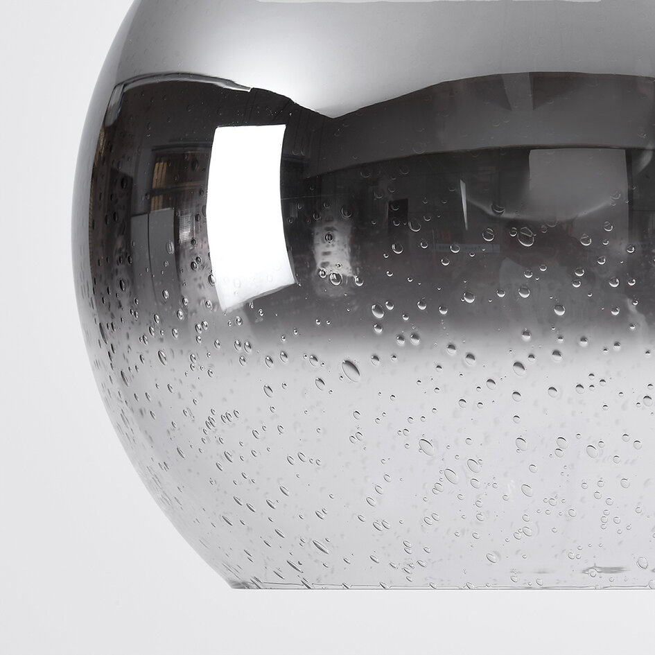 Suspension design London - verre fumé effet miroir