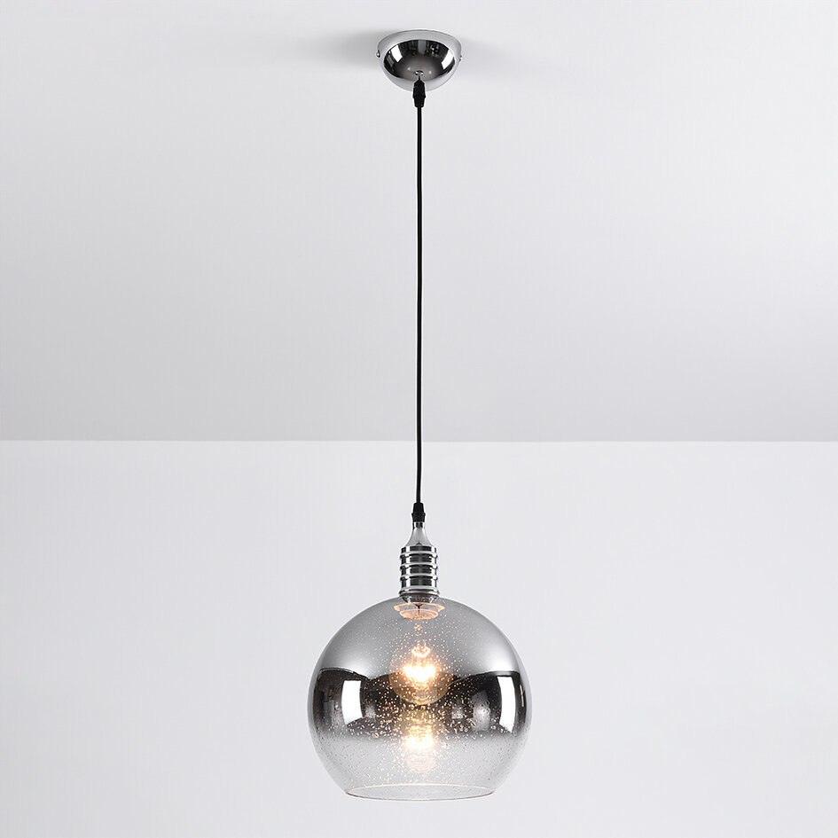 Suspension design London - verre fumé effet miroir
