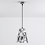 Suspension design Napoli en verre chromé ondulé