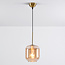 Suspension design Venice - verre ambré et or