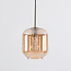 Suspension design Venice - verre ambré et or