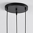Suspension Kensi 3 lumières en verre ambré