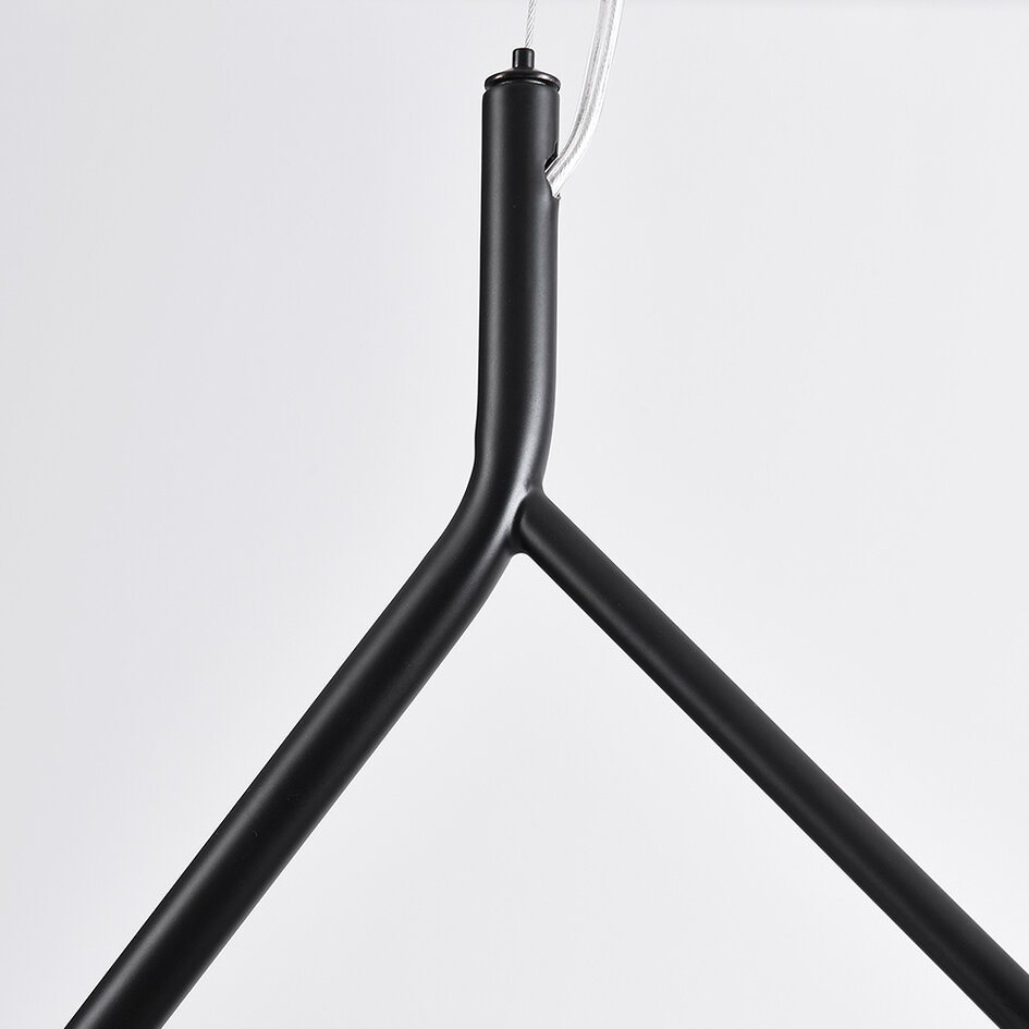 Suspension asymétrique Dexter 2-light - verre blanc laiteux