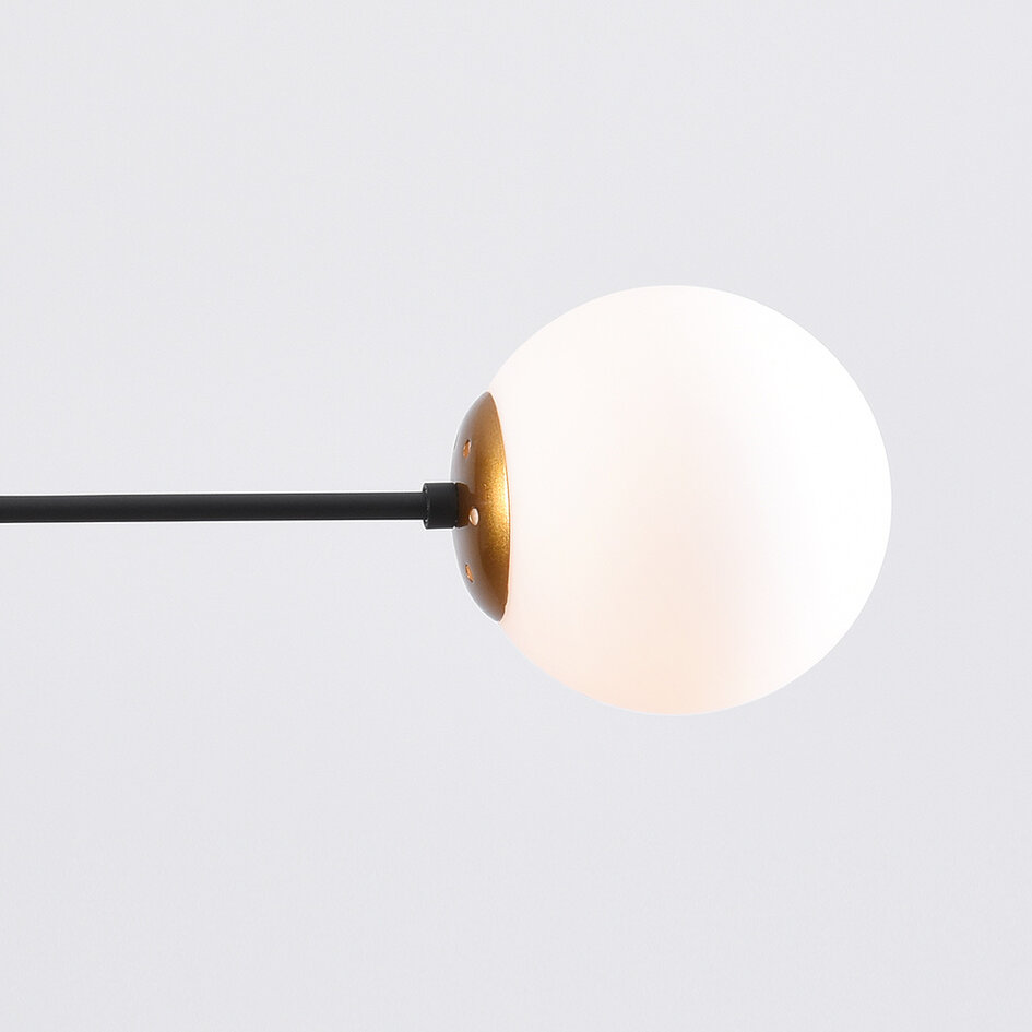 Lampe suspendue design Danley, 2-lumières - blanc laiteux