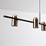 Suspension Kyo 6 lumières en noir et doré