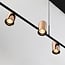 Suspension Kyo 6 lumières en noir et doré