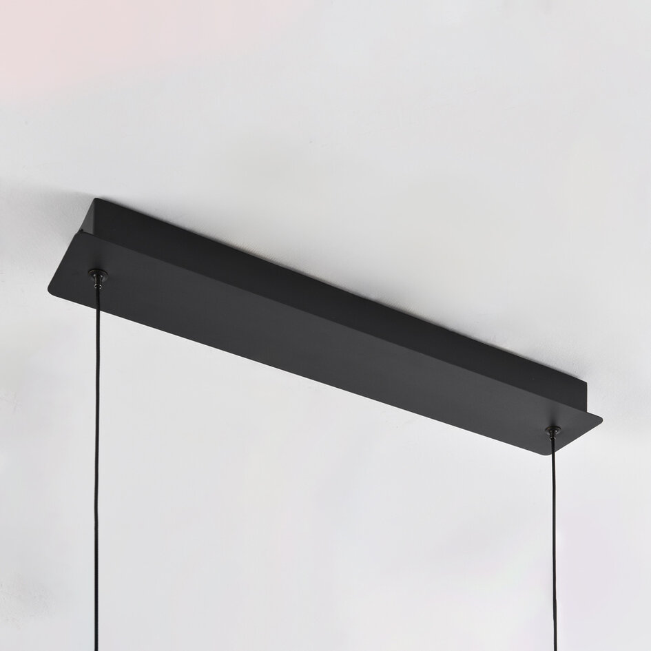Suspension Kyo 6 lumières en noir et doré