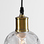 Suspension 1 lumière Verona transparente - verre allongé courbé