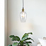 Suspension Verona 1 lumière - verre transparent galbé allongé