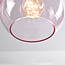 Suspension 1 lumière Liya en verre rouge, variante 1