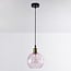 Suspension 1 lumière Liya en verre rouge, variante 1