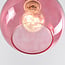 Suspension 1 lumière Liya en verre rouge, variante 3