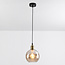 Lampe suspendue à 1 lumière Liya verre cognac
