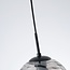 Lampe suspendue moderne noire avec verre fumé ondulé 3D, 3 lumières - Carice