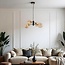 Lampe suspendue Firenze avec verre ambré, 4 lumières