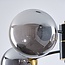 Lampe suspendue Firenze avec verre fumé, 4 lumières - noir