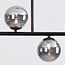 Plafonnier design Asun 4 lumières en verre fumé - noir