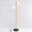 Lampadaire Phae 2 lumières en doré