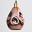 Lampe suspendue design Rick avec verre or rose, 3 lumières