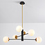 Suspension design Damian 6 lumières avec globes en verre