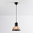 Lampe suspendue classique avec verre noir et ambré - Paris