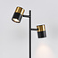 Lampe de table Una 2 lumières, noir et doré