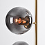 Suspension design Ferron 4 lumières en verre fumé - fumé et doré