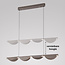 Suspension design Mirai à intensité variable - gris brossé avec LED intégrée