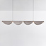 Suspension design Mirai à intensité variable - gris brossé avec LED intégrée