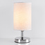 Lampe de table classique en métal avec abat-jour en tissu - Utrecht