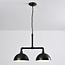 Suspension industrielle Libra noire et bronze