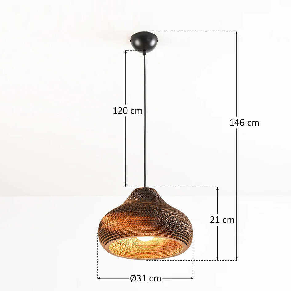 Lampe à suspendre en carton - Lena
